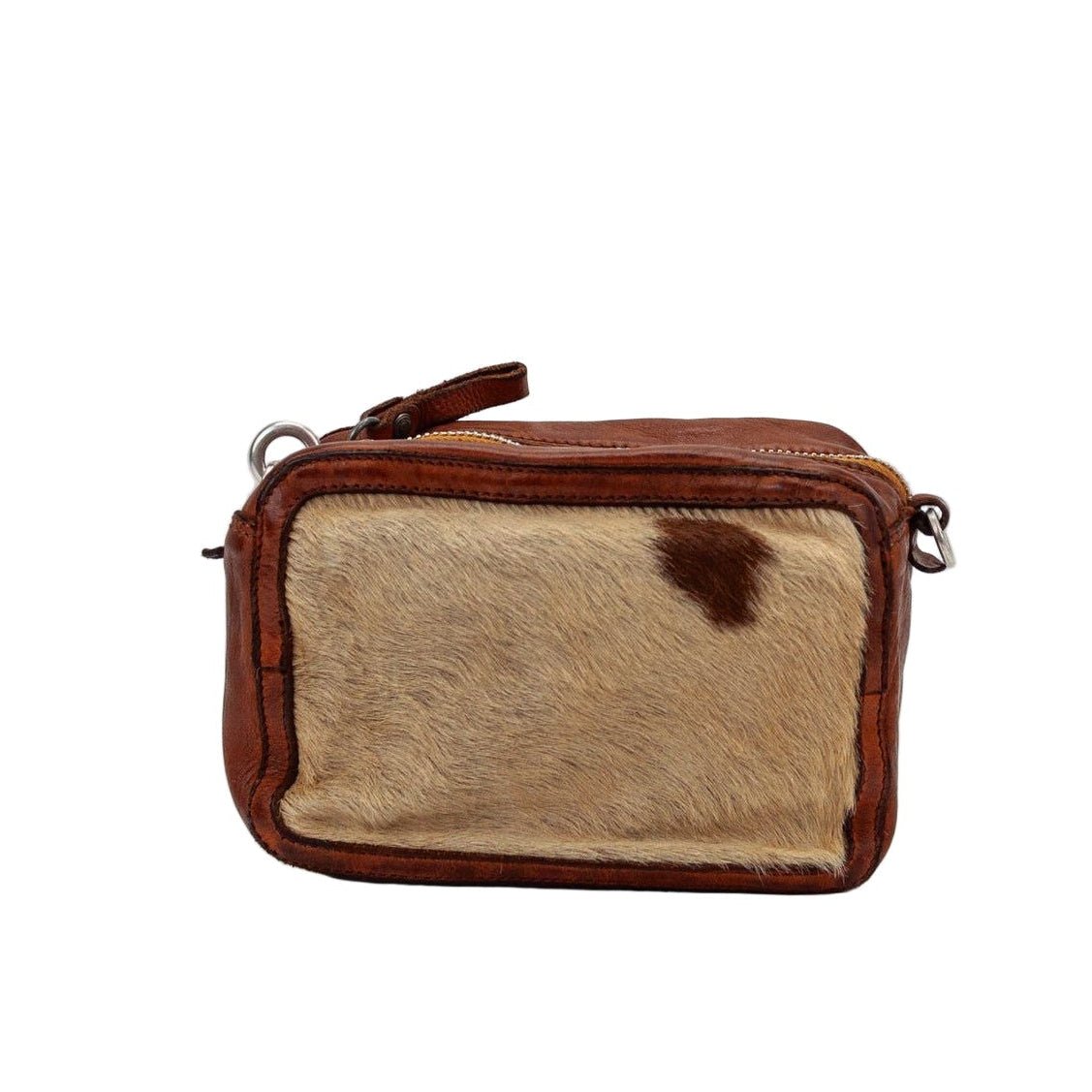 Bauletto cavallino Diaspro in pelle Campomaggi C038510ND X2585 Cognac - Pelletteria Allegrini