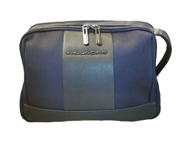 Beauty da viaggio con gancio Piquadro BY6148BR2 Blu - Pelletteria Allegrini