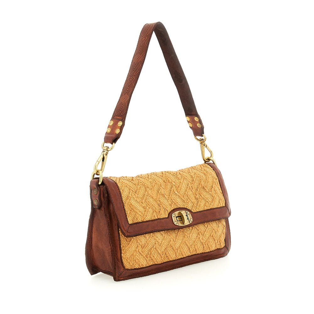 Borsa a spalla Campomaggi C040282ND X2741 cognac - Pelletteria Allegrini