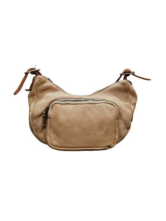 Borsa a spalla con tracolla in pelle Pelletteria Allegrini Filippo 1644 Beige - Pelletteria Allegrini