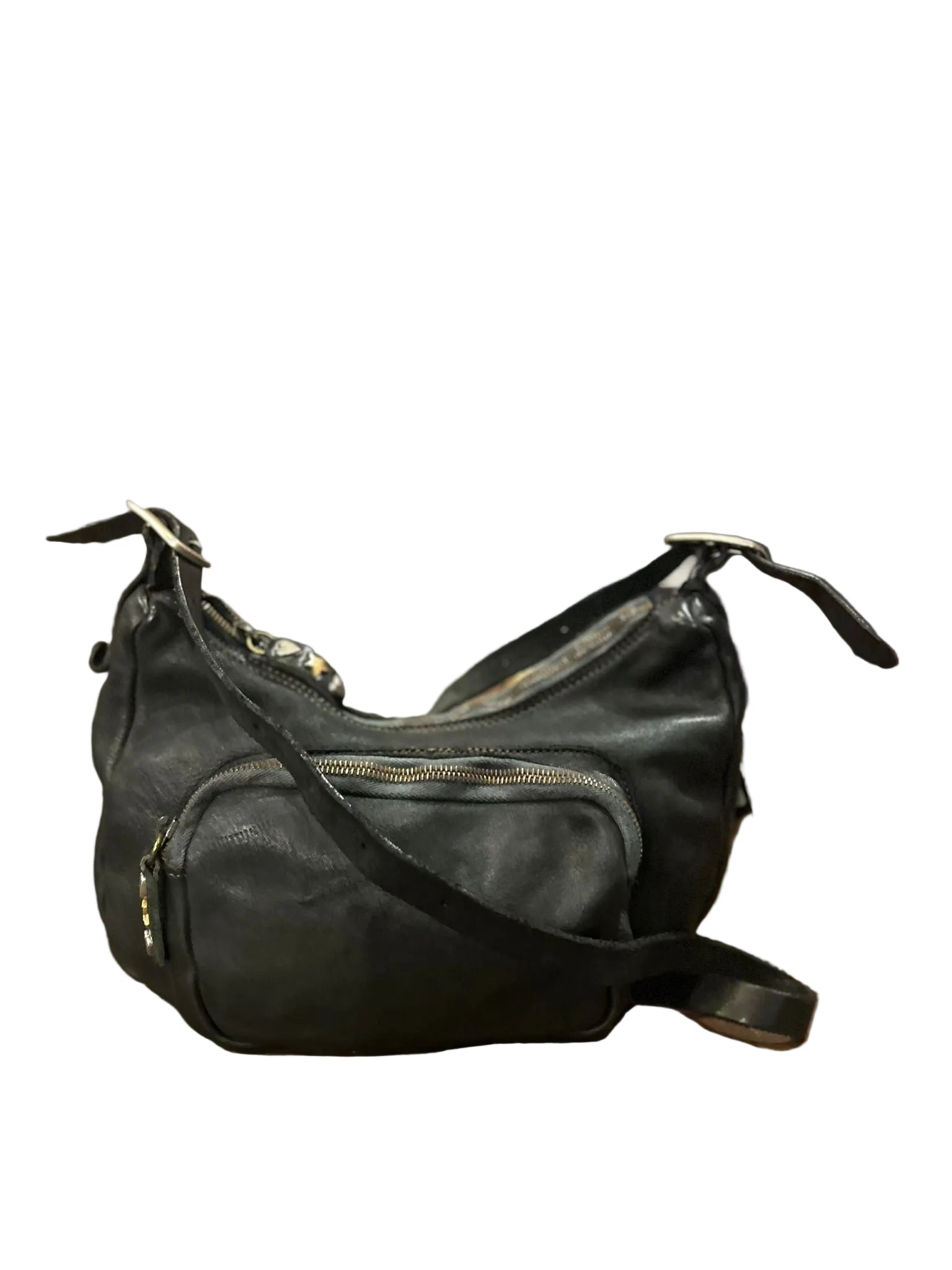 Borsa a spalla con tracolla in pelle Pelletteria Allegrini Filippo 1644 Nero - Pelletteria Allegrini