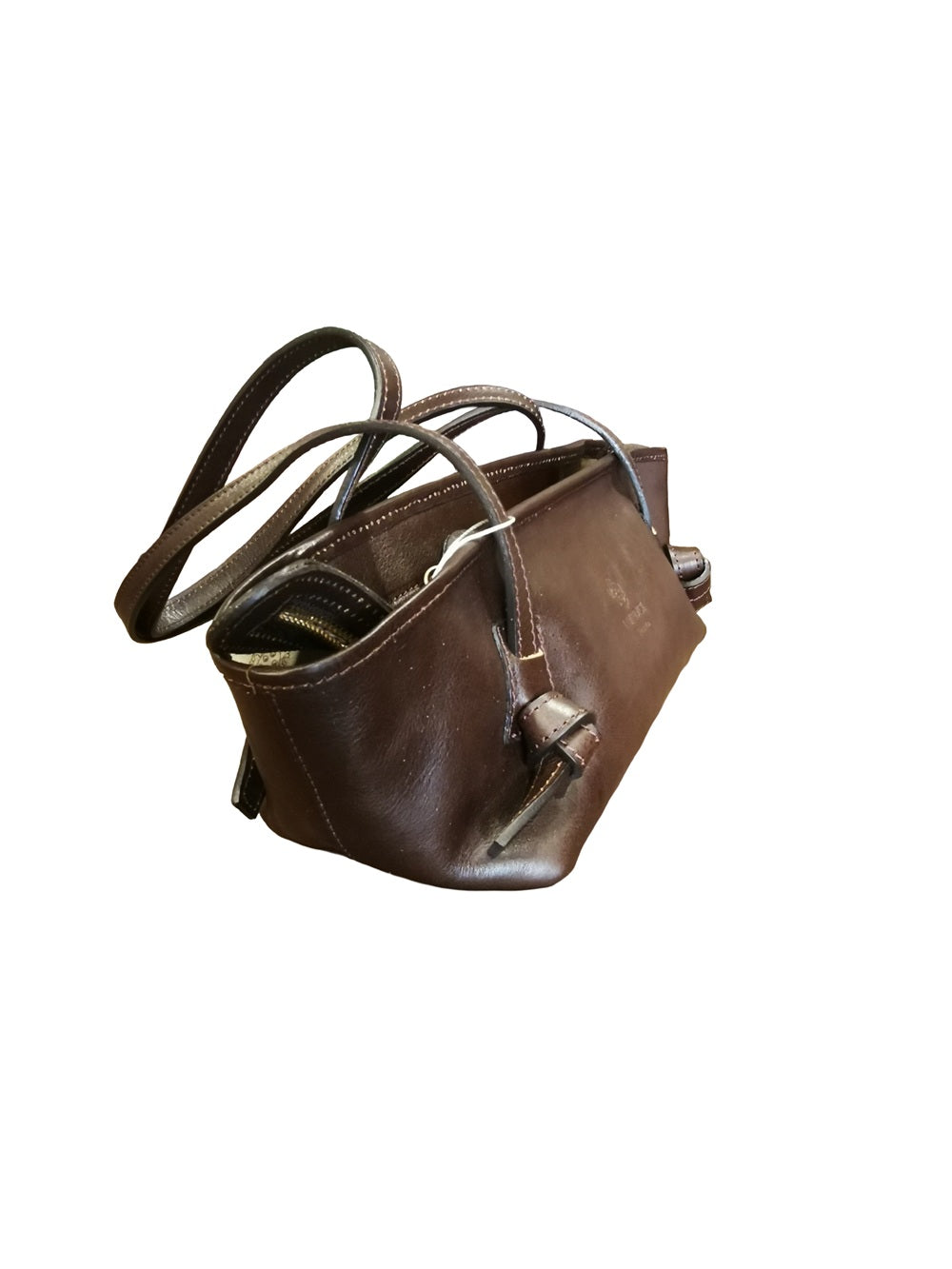 Leather Shoulder Bag I Medici 63/610 Dark Brown