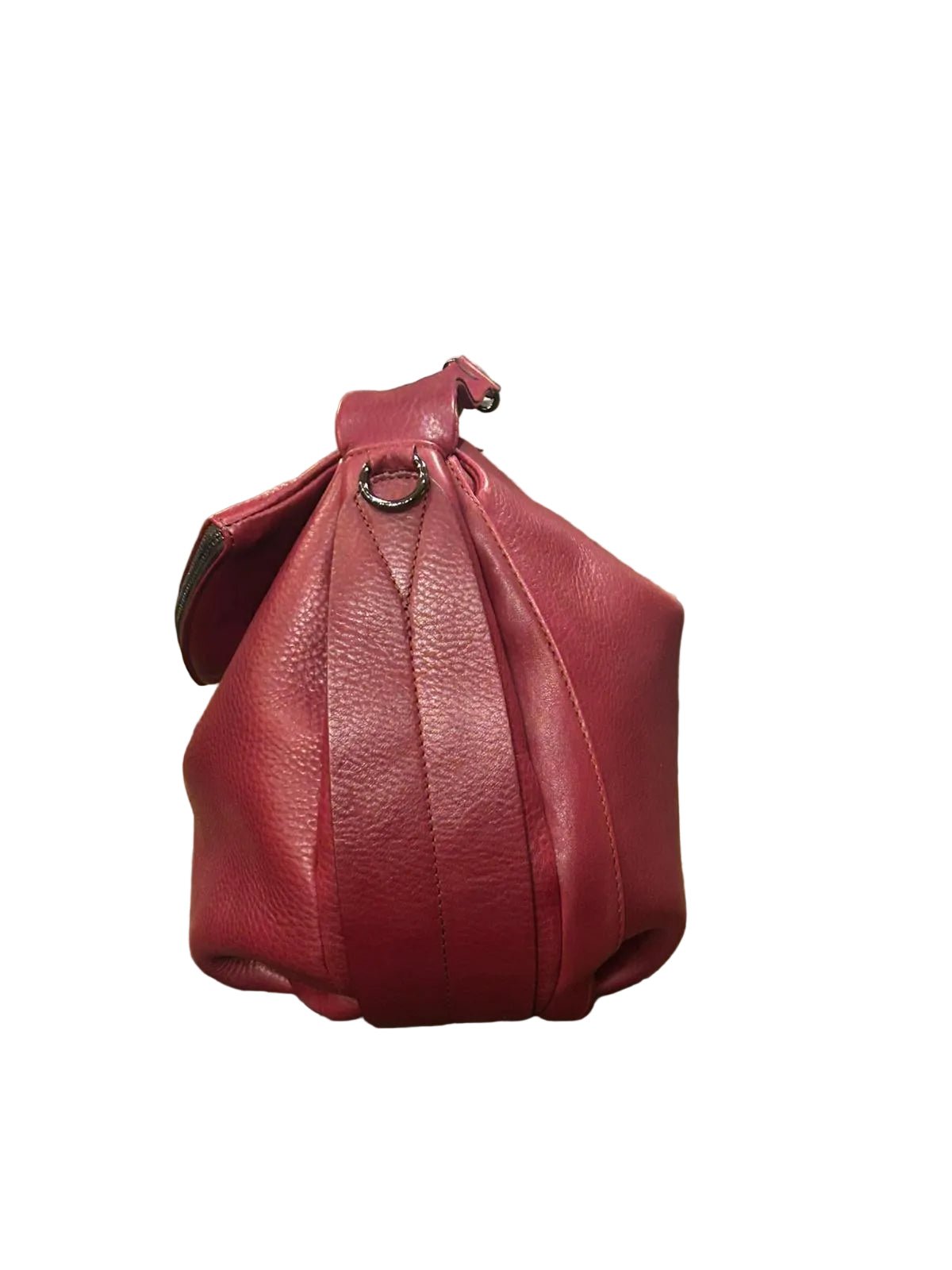 Borsa a spalla in pelle tamponata Bruno Rossi R76/G bordeaux - Pelletteria Allegrini