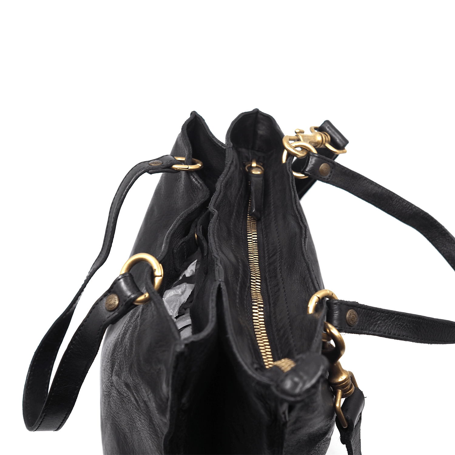 Borsa a tracolla in pelle Campomaggi C040870ND X0001 MORO - Pelletteria Allegrini