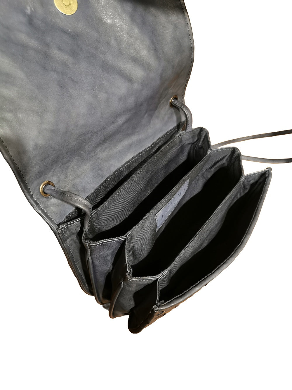 Borsa a tracolla in pelle intrecciata Visonà ESMERALDA 20315 Navy - Pelletteria Allegrini