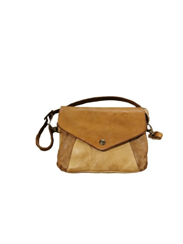 Borsa a tracolla in pelle Pelletteria Allegrini Filippo 1367 Beige - Pelletteria Allegrini