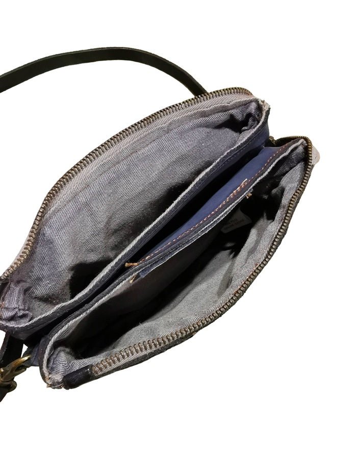 Borsa a tracolla in pelle Pelletteria Allegrini Filippo 1367 Blu - Pelletteria Allegrini
