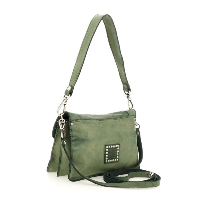 Borsa a tracolla Isola Del Giglio - Agnese in pelle Campomaggi C016500ND X2989 Lago (verde) - Pelletteria Allegrini