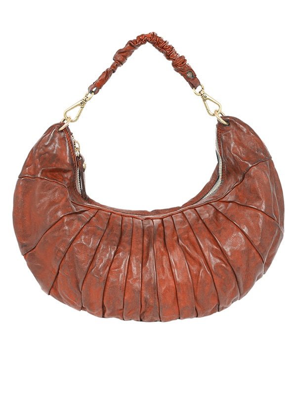 Borsa a tracolla Luna TG.M in pelle Campomaggi C043780ND X2982 cognac - Pelletteria Allegrini