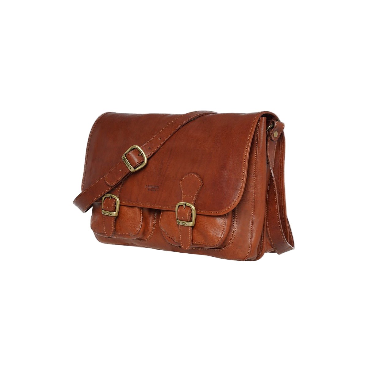 Borsa College in pelle I Medici 63/5500 Marrone - Pelletteria Allegrini