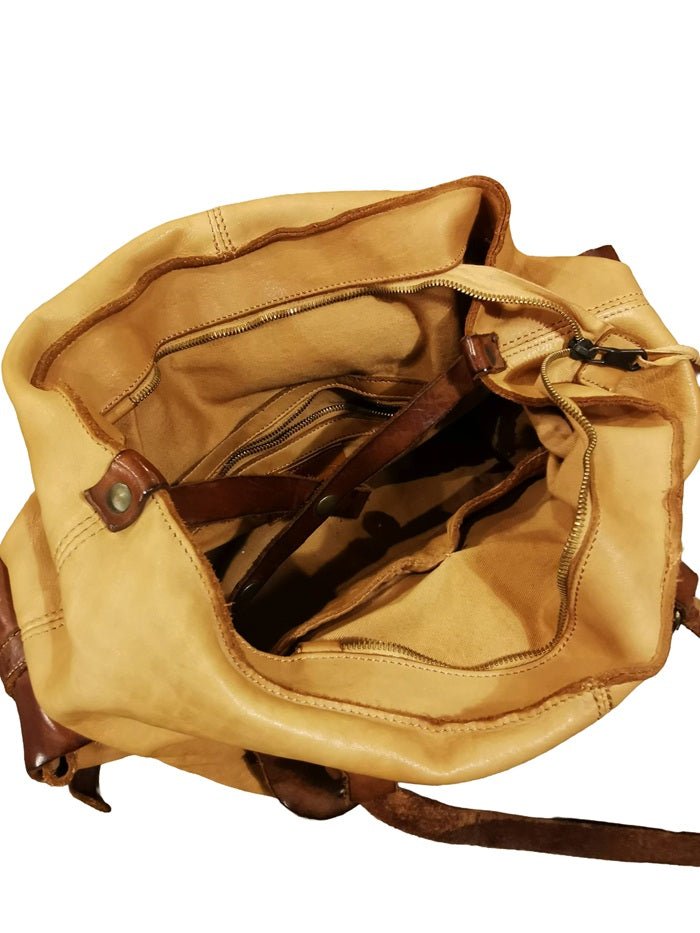 Borsa con doppi manici in pelle Pelletteria Allegrini Filippo 1573 Cognac - Pelletteria Allegrini