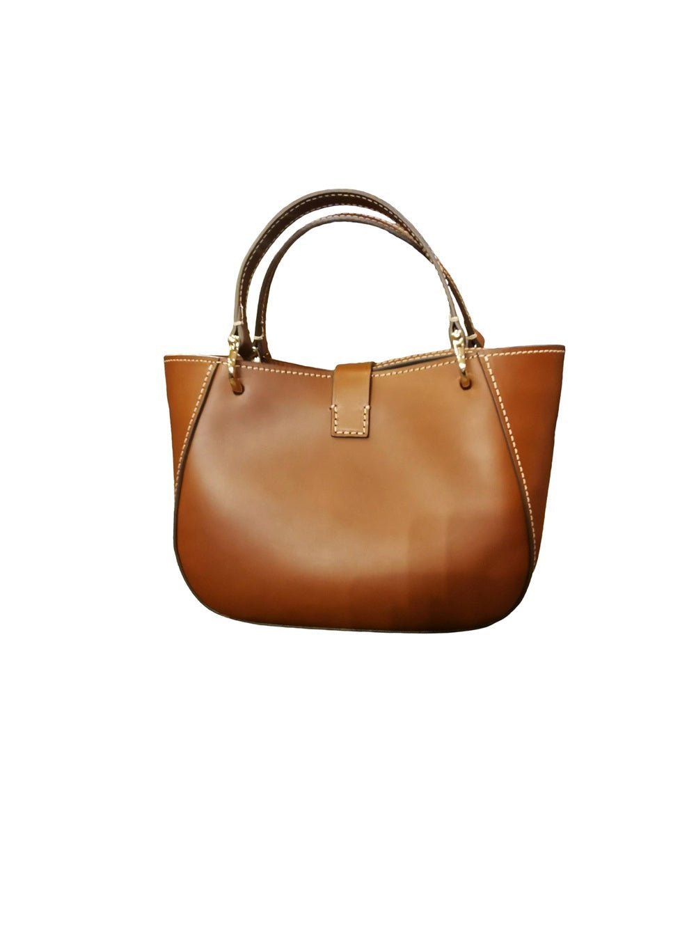 Borsa con doppie maniglie in pelle Boldrini 07376 Golden - Pelletteria Allegrini