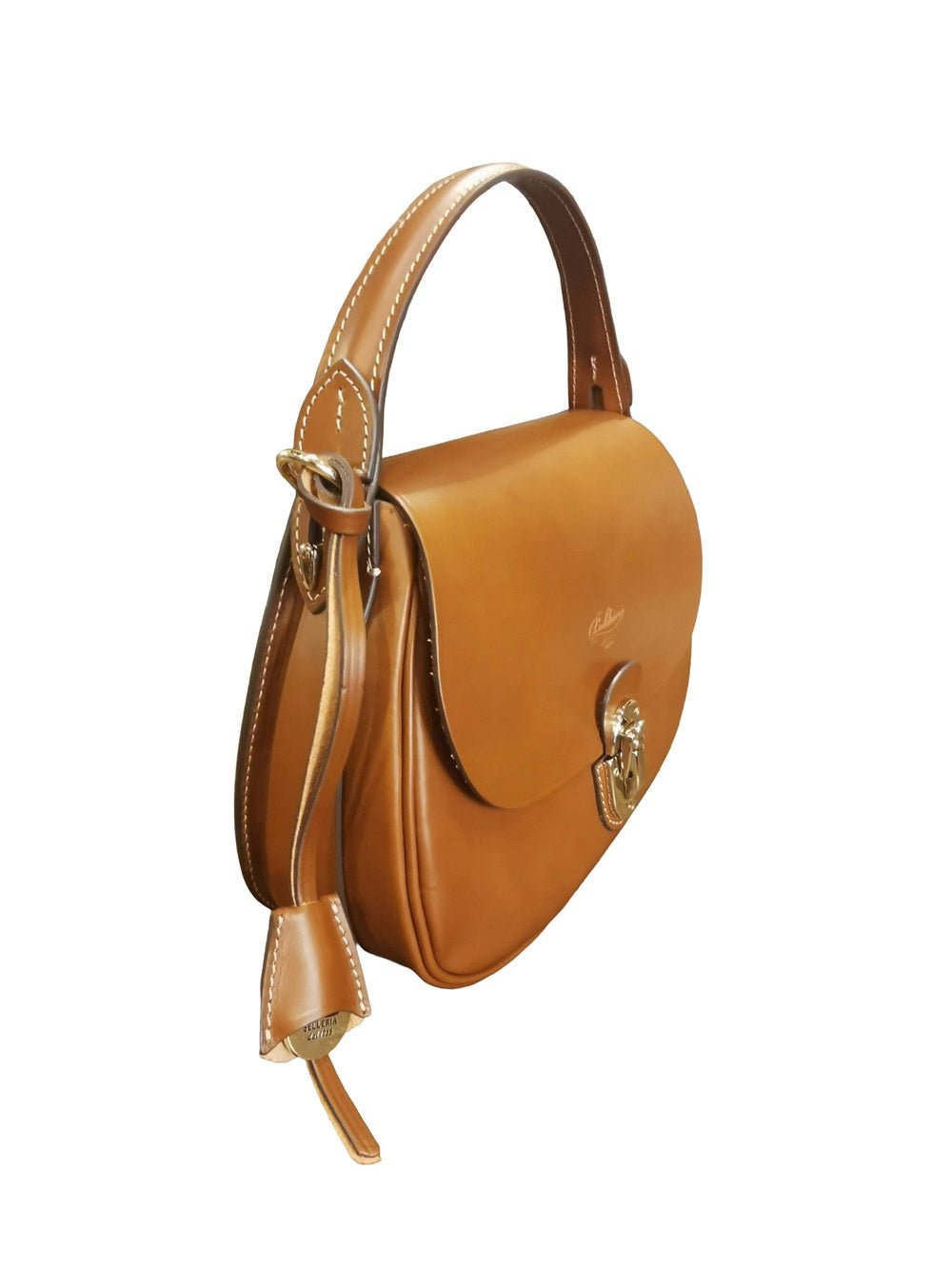 Borsa con manico e tracolla in pelle Boldrini 07610 Golden - Pelletteria Allegrini