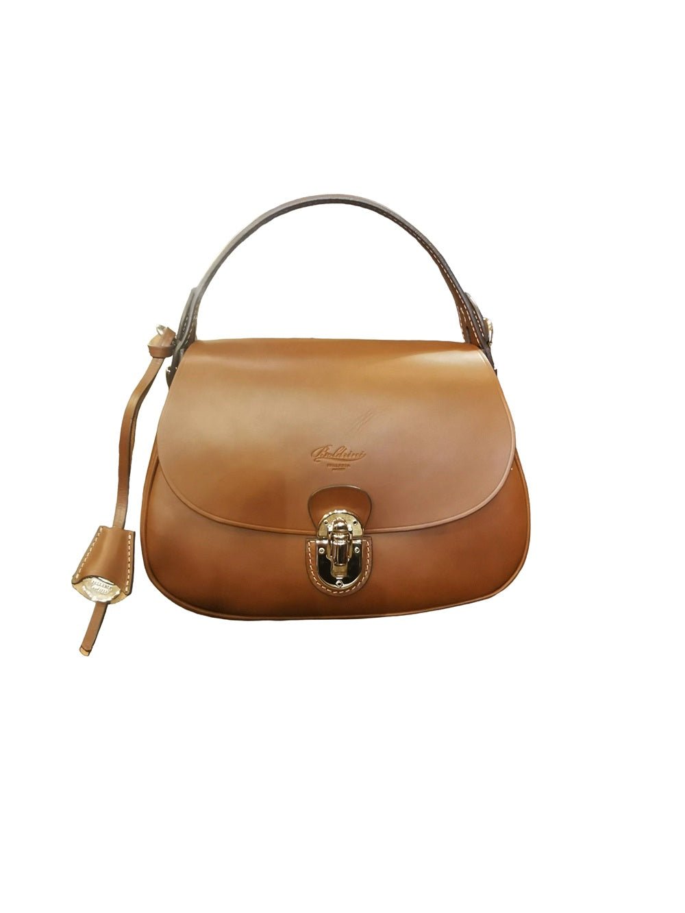 Borsa con manico e tracolla in pelle Boldrini 07610 Golden - Pelletteria Allegrini