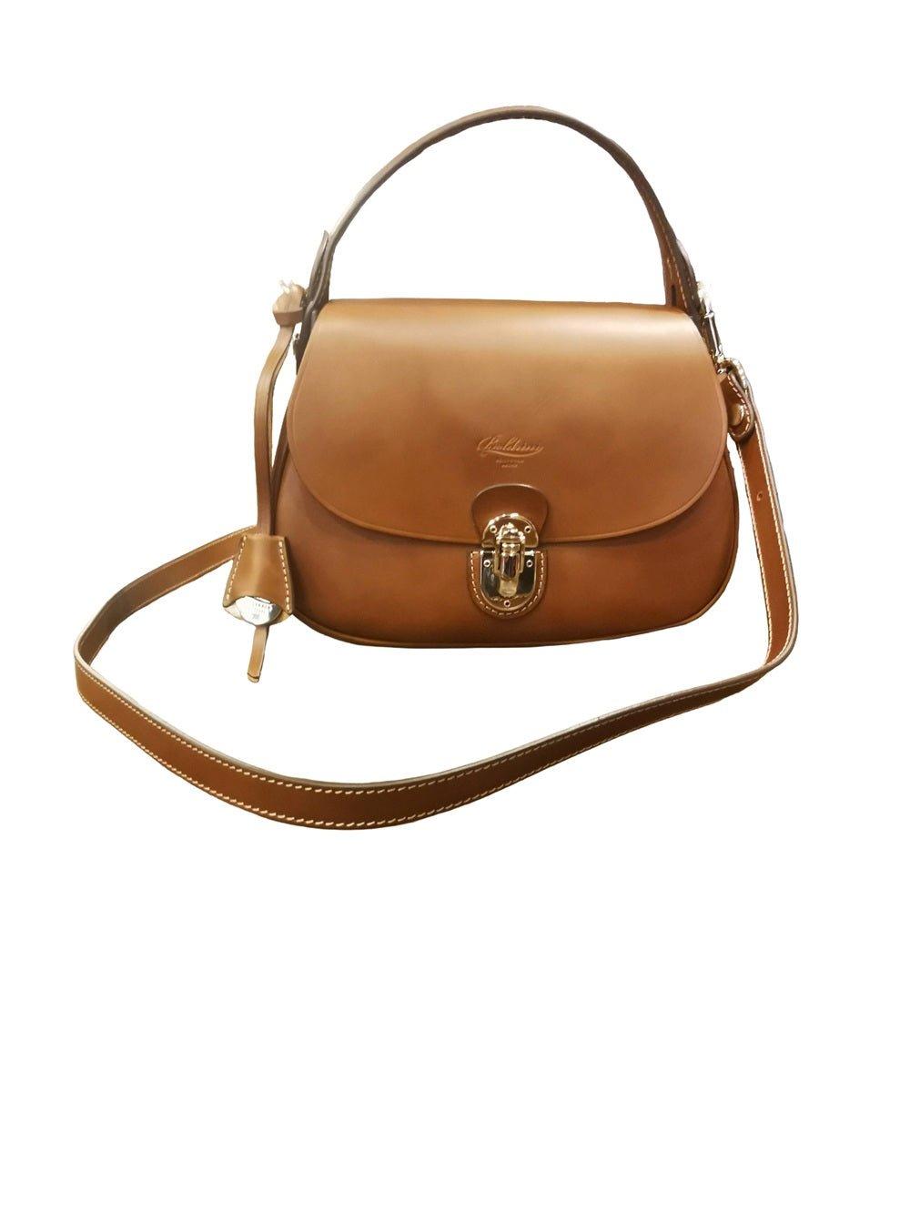 Borsa con manico e tracolla in pelle Boldrini 07610 Golden - Pelletteria Allegrini