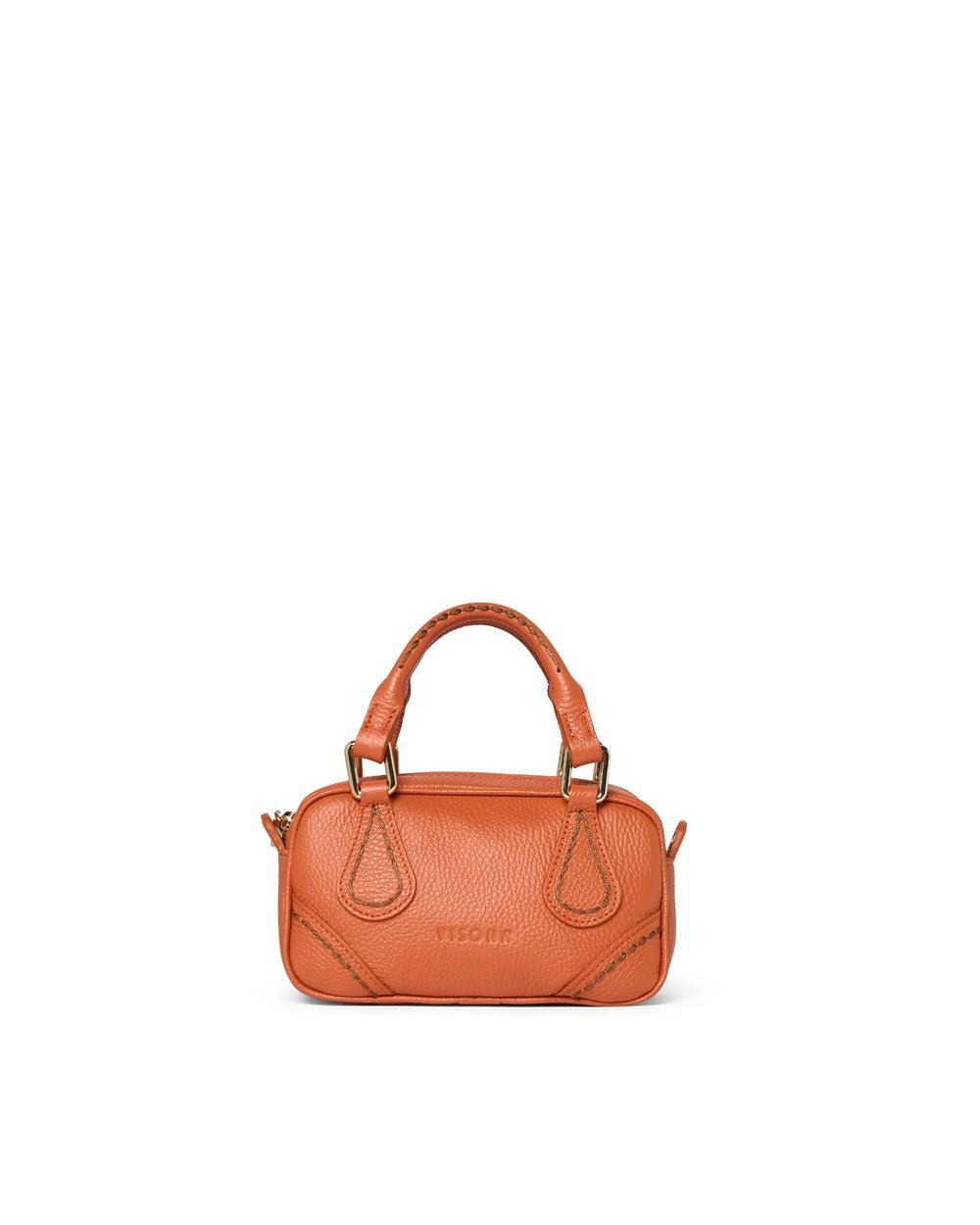Borsa con maniglie e tracolla in pelle Visonà BOSTON 25120 Papaya - Pelletteria Allegrini