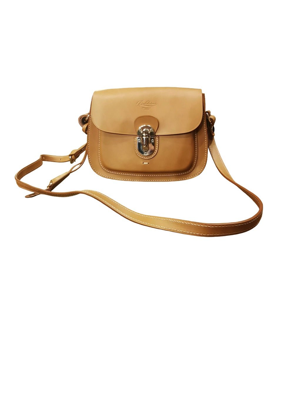 Borsa con tracolla in pelle Boldrini 07186 Naturale - Pelletteria Allegrini