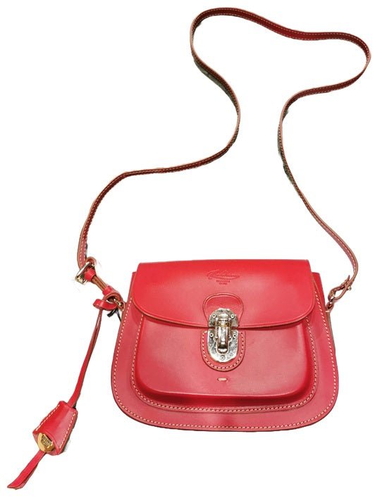 Borsa con tracolla in pelle Boldrini 07186 Rosso - Pelletteria Allegrini