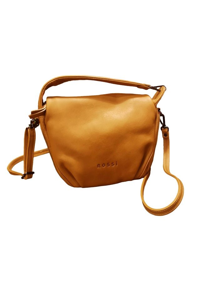 Borsa con tracolla in pelle Bruno Rossi R76/P Biscotto - Pelletteria Allegrini