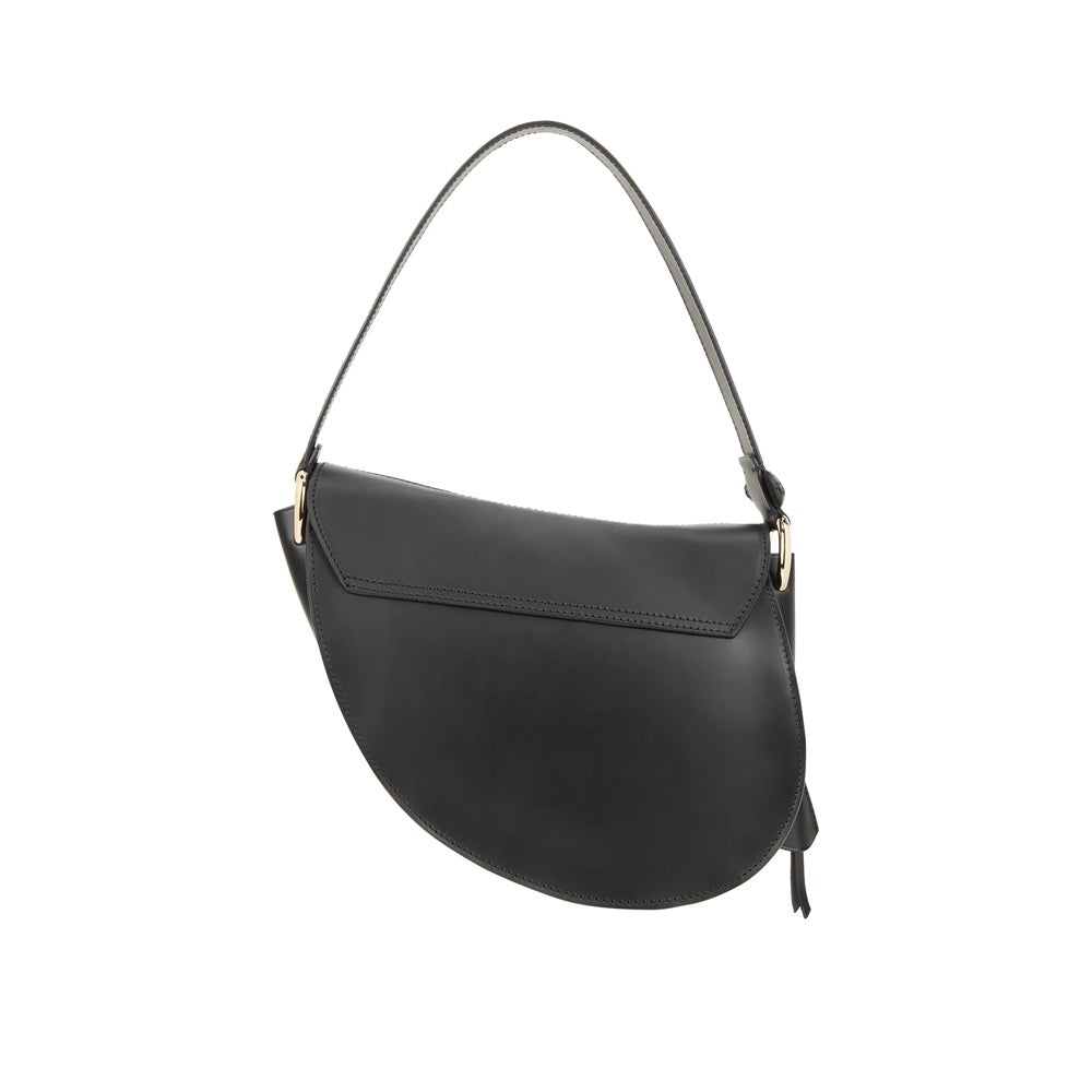 Borsa a forma di sella, con doppia tracolla, una fissa e una staccabile e regolabile. Pura eleganza fatta a borsa. Made in Italy