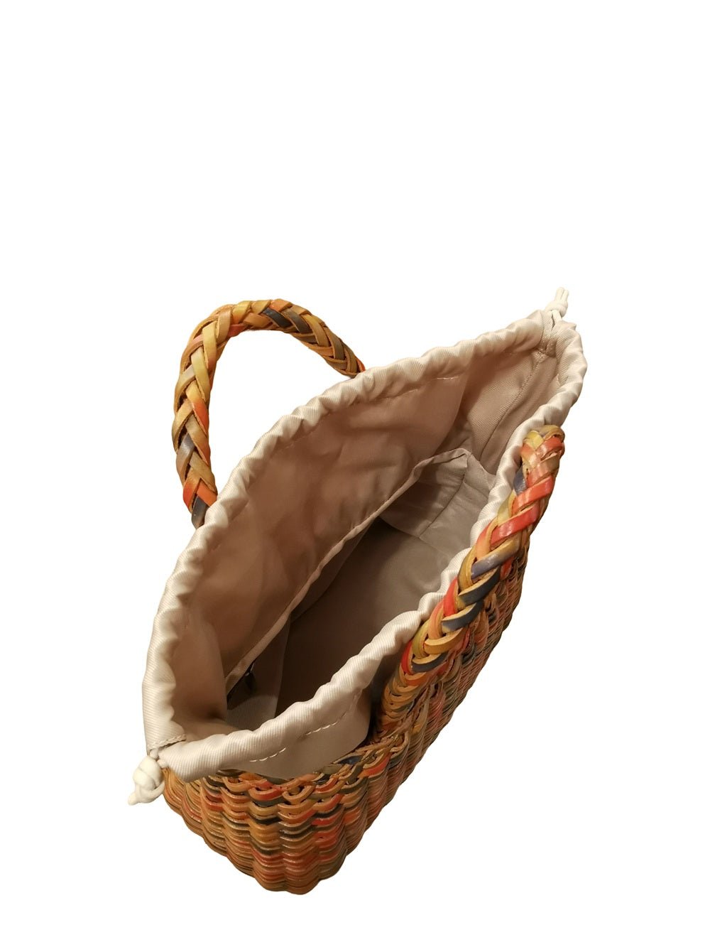 Borsa grande con doppi manici e tracolla in pelle intrecciata Bruno Rossi T5 Multicolor - Pelletteria Allegrini