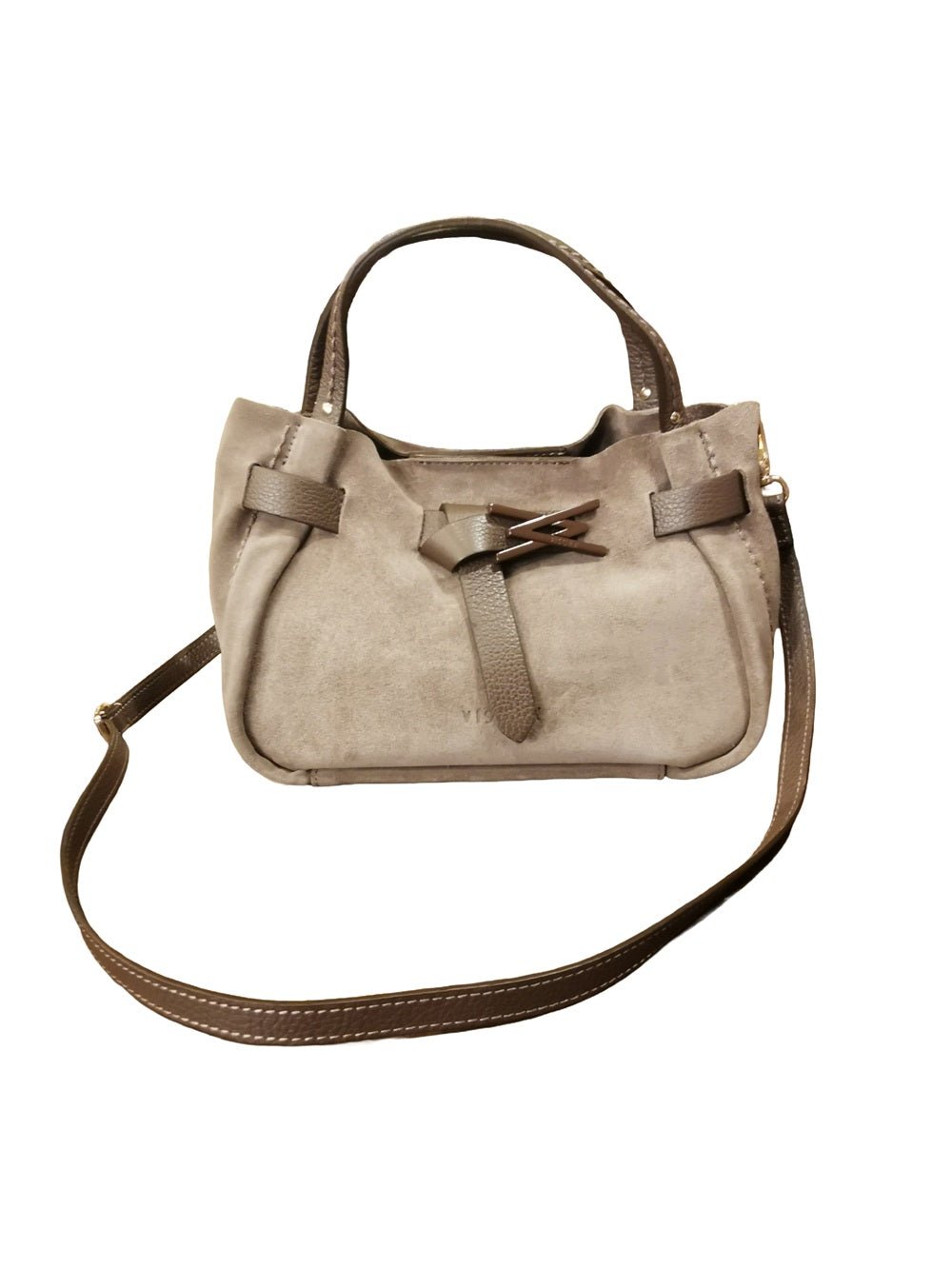 Borsa in camoscio Visonà 26140 Almond - Pelletteria Allegrini