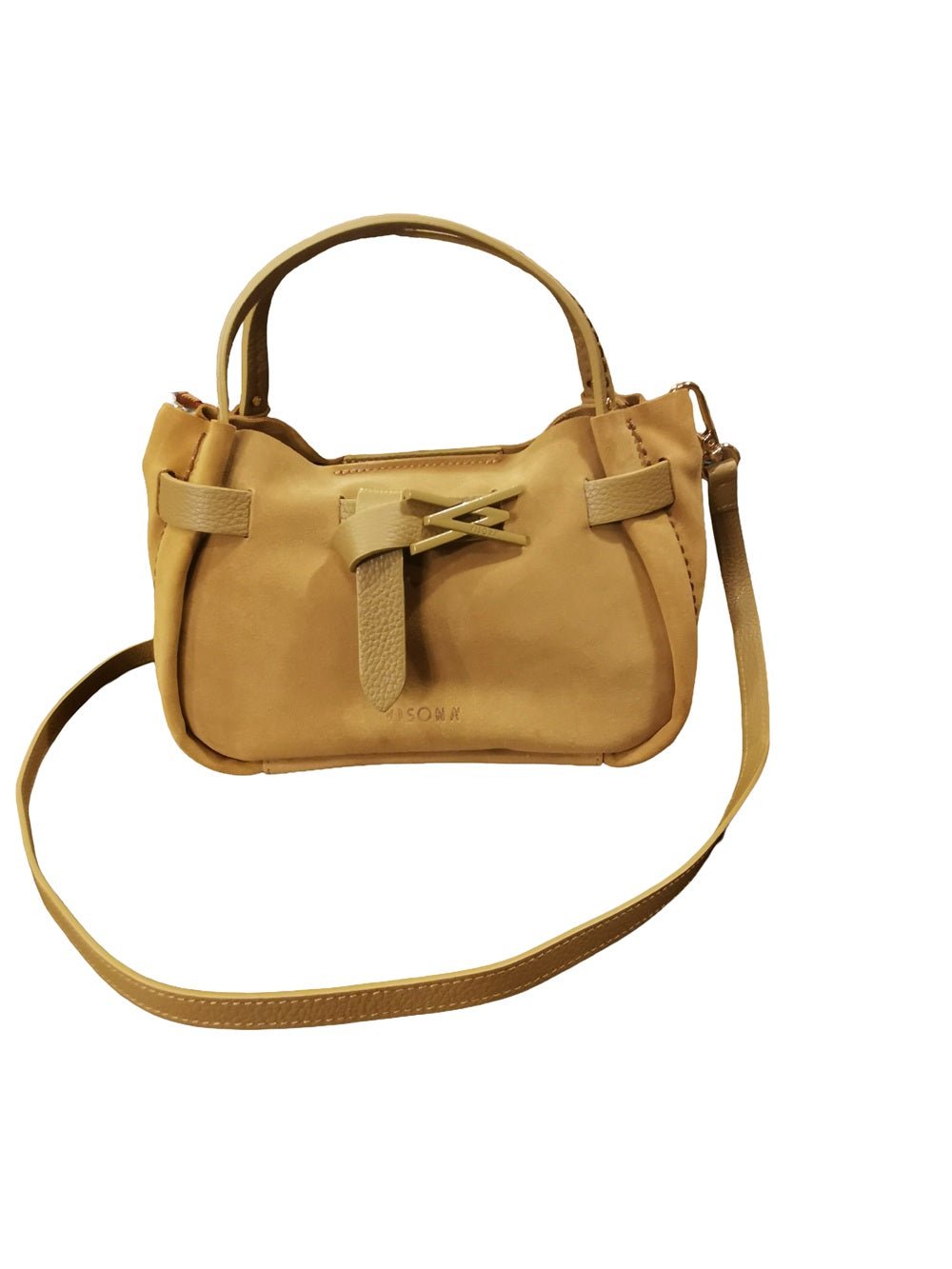 Borsa in camoscio Visonà 26140 Caramel - Pelletteria Allegrini