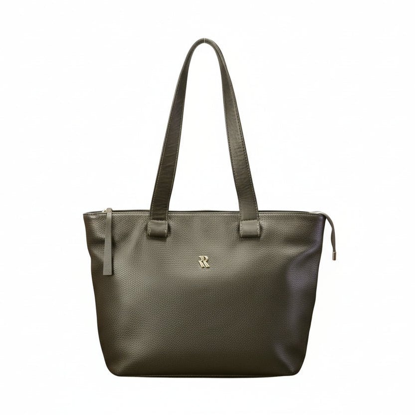 Borsa in pelle con doppi manici Bruno Rossi ML193 Caffè - Pelletteria Allegrini