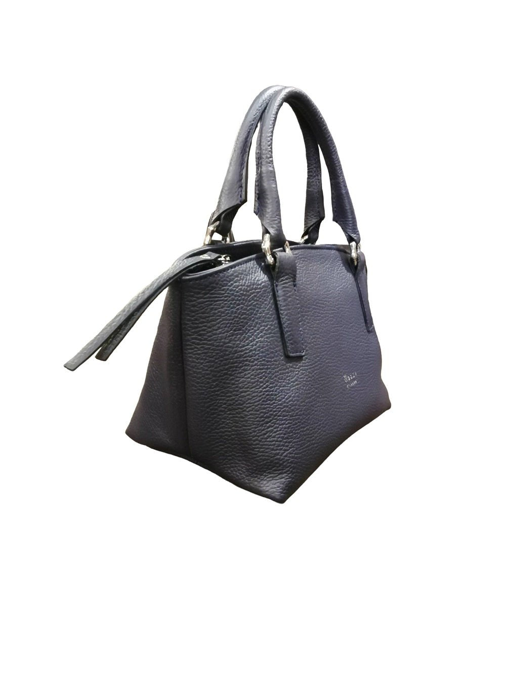 Borsa in pelle con doppi manici e tracolla Bruno Rossi ML252/P Blu - Pelletteria Allegrini
