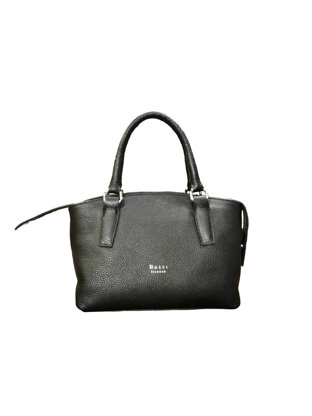 Borsa in pelle con doppi manici e tracolla Bruno Rossi ML252/P Nero - Pelletteria Allegrini