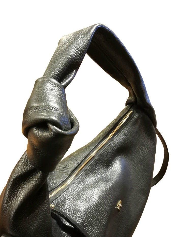 Borsa in pelle con nodo ML227/G Nero - Pelletteria Allegrini