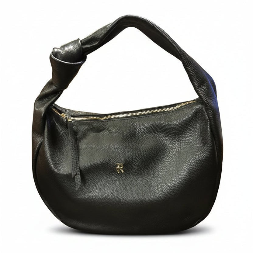 Borsa in pelle con nodo ML227/G Nero - Pelletteria Allegrini