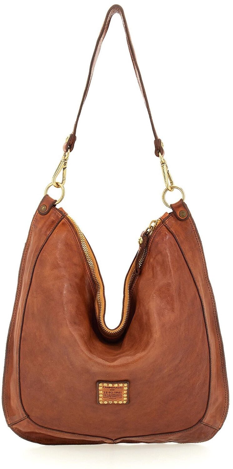 Borsa in pelle con tracolla Campomaggi C040950ND X0001 cognac - Pelletteria Allegrini