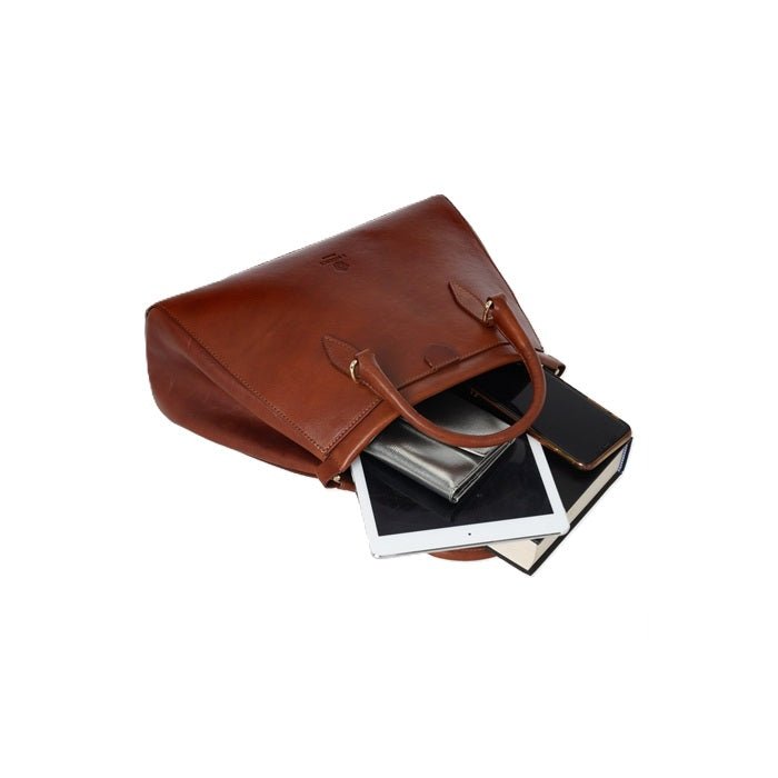 Borsa in pelle I Medici 63/2470 Marrone - Pelletteria Allegrini