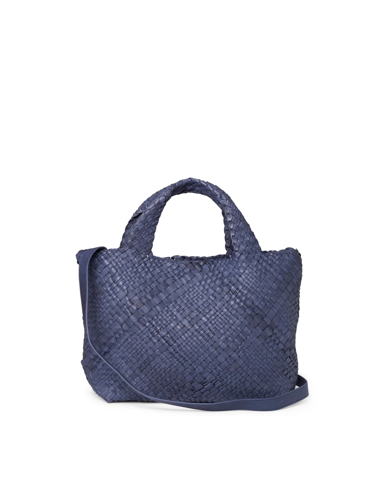 Borsa in pelle intrecciata Visonà 20316 navy - Pelletteria Allegrini