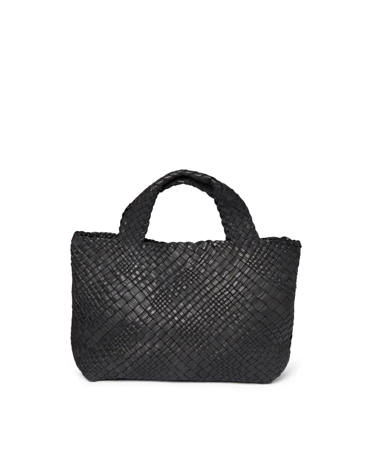 Borsa in pelle intrecciata Visonà 20316 Nero - Pelletteria Allegrini