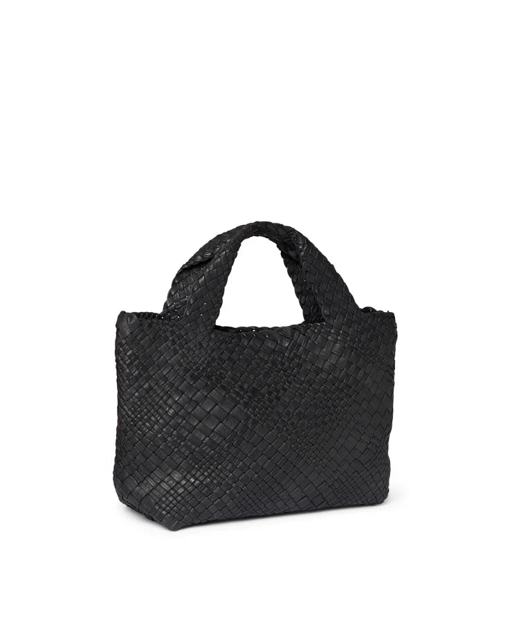Borsa in pelle intrecciata Visonà 20316 Nero - Pelletteria Allegrini