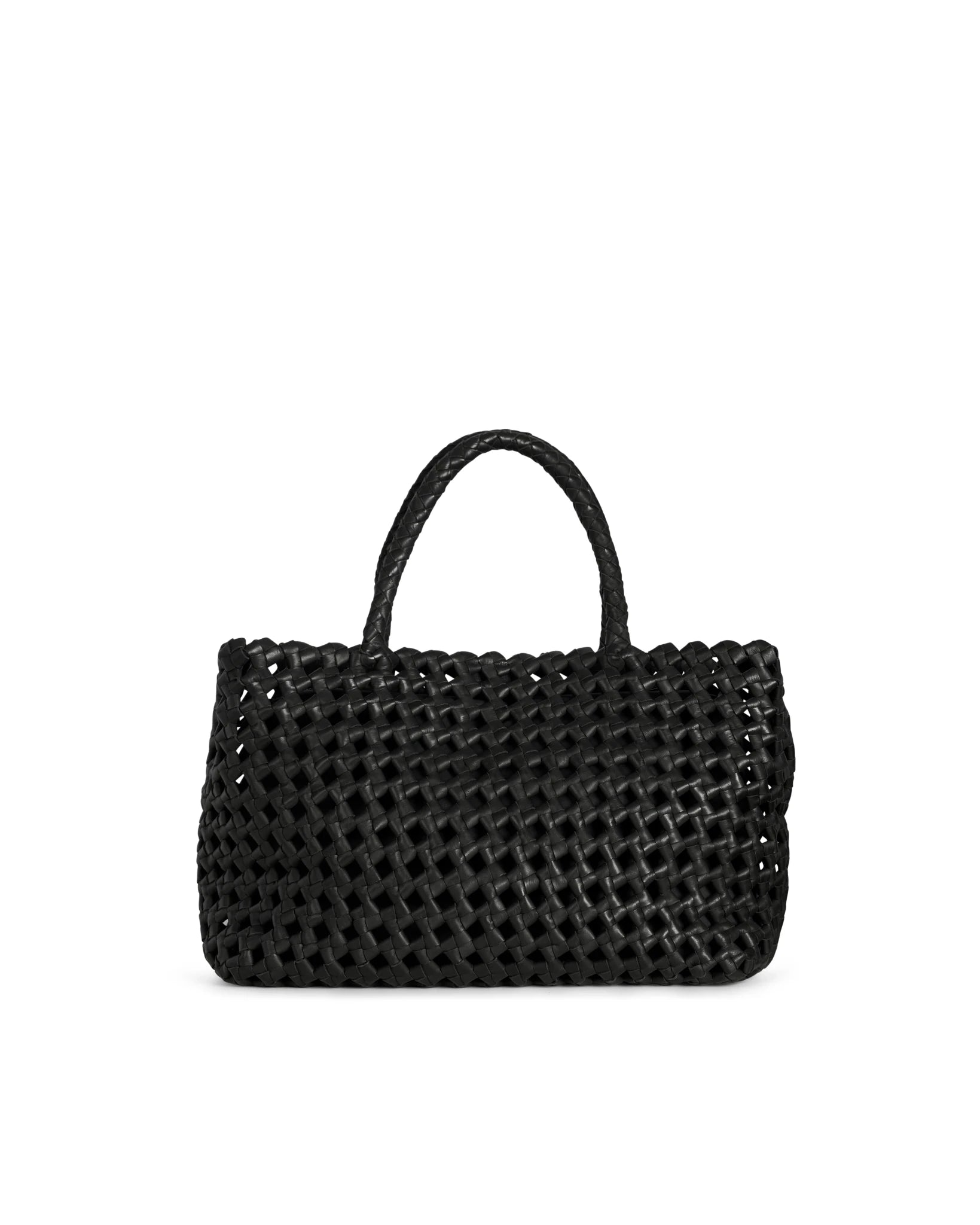 Borsa in pelle intrecciata Visonà 26456 nero - Pelletteria Allegrini