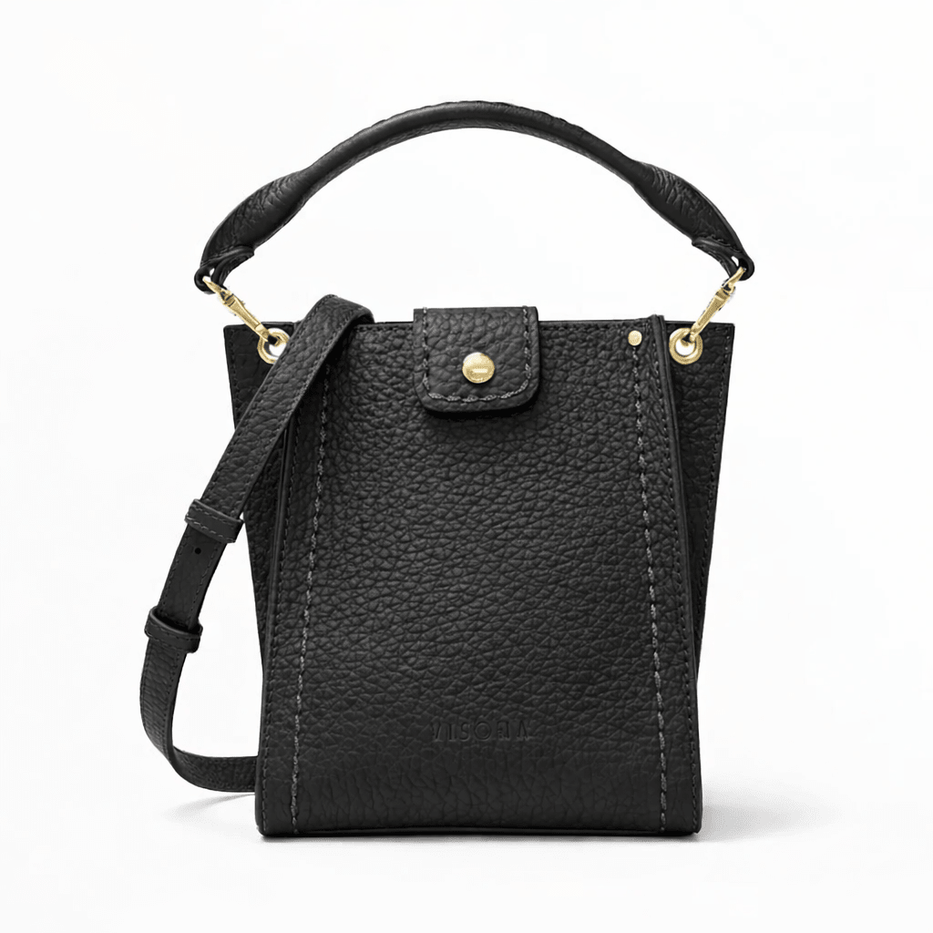 Borsa in pelle Visonà 22175 nero - Pelletteria Allegrini
