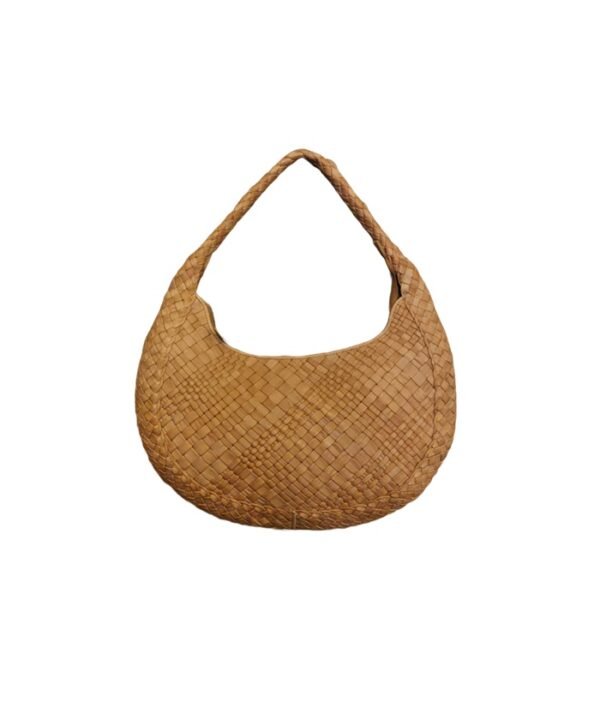 Borsa intrecciata in pelle Visonà ESMERALDA 20301 Cognac - Pelletteria Allegrini