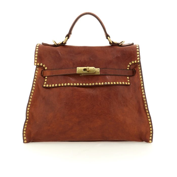 Borsa monospalla Ginevra - Kura Campomaggi C043940ND X0007 cognac - Pelletteria Allegrini