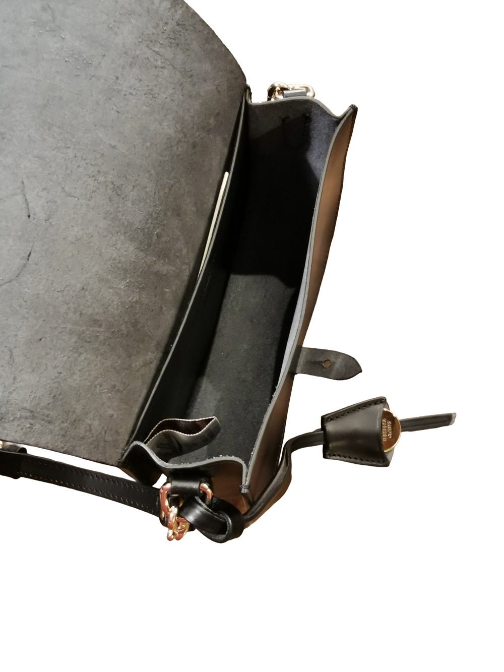 Borsa piccola in pelle Boldrini 07211 Nero - Pelletteria Allegrini