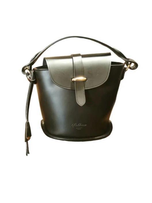 Borsa piccola in pelle Boldrini 07582 Nero - Pelletteria Allegrini