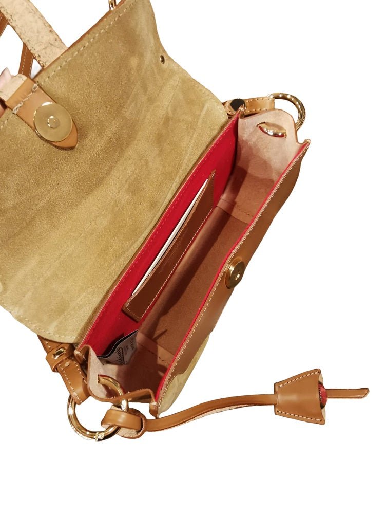 Borsa piccola in pelle Boldrini 07653 Naturale - Pelletteria Allegrini