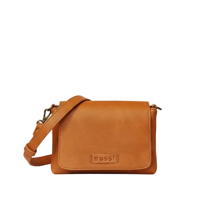 Borsa piccola in pelle Bruno Rossi R219 Brandy - Pelletteria Allegrini