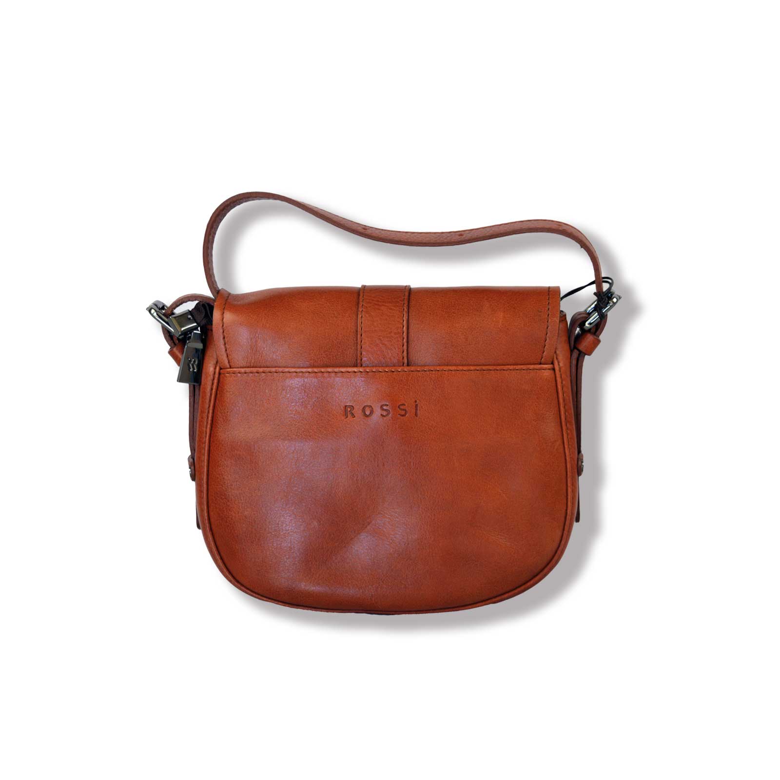 Borsa piccola in pelle Bruno Rossi R317 Brandy - Pelletteria Allegrini