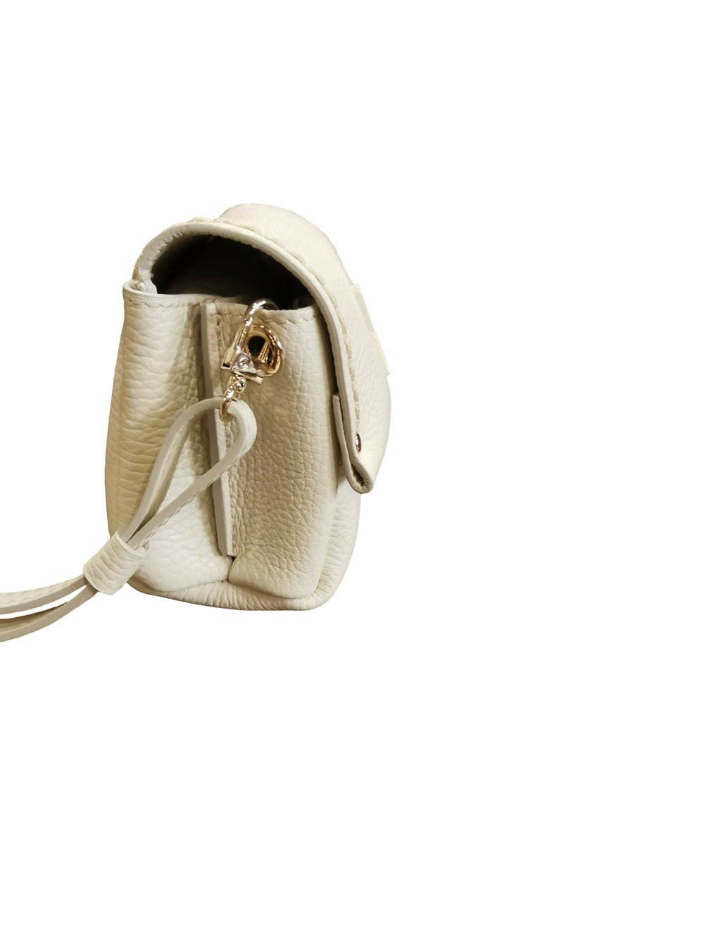 Borsa piccola in pelle con tracolla VISONA' 24805 Latte - Pelletteria Allegrini