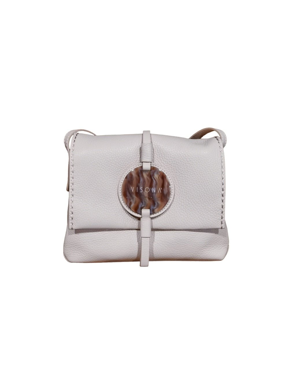 Borsa piccola in pelle con tracolla Visonà 26321 Dolomia - Pelletteria Allegrini