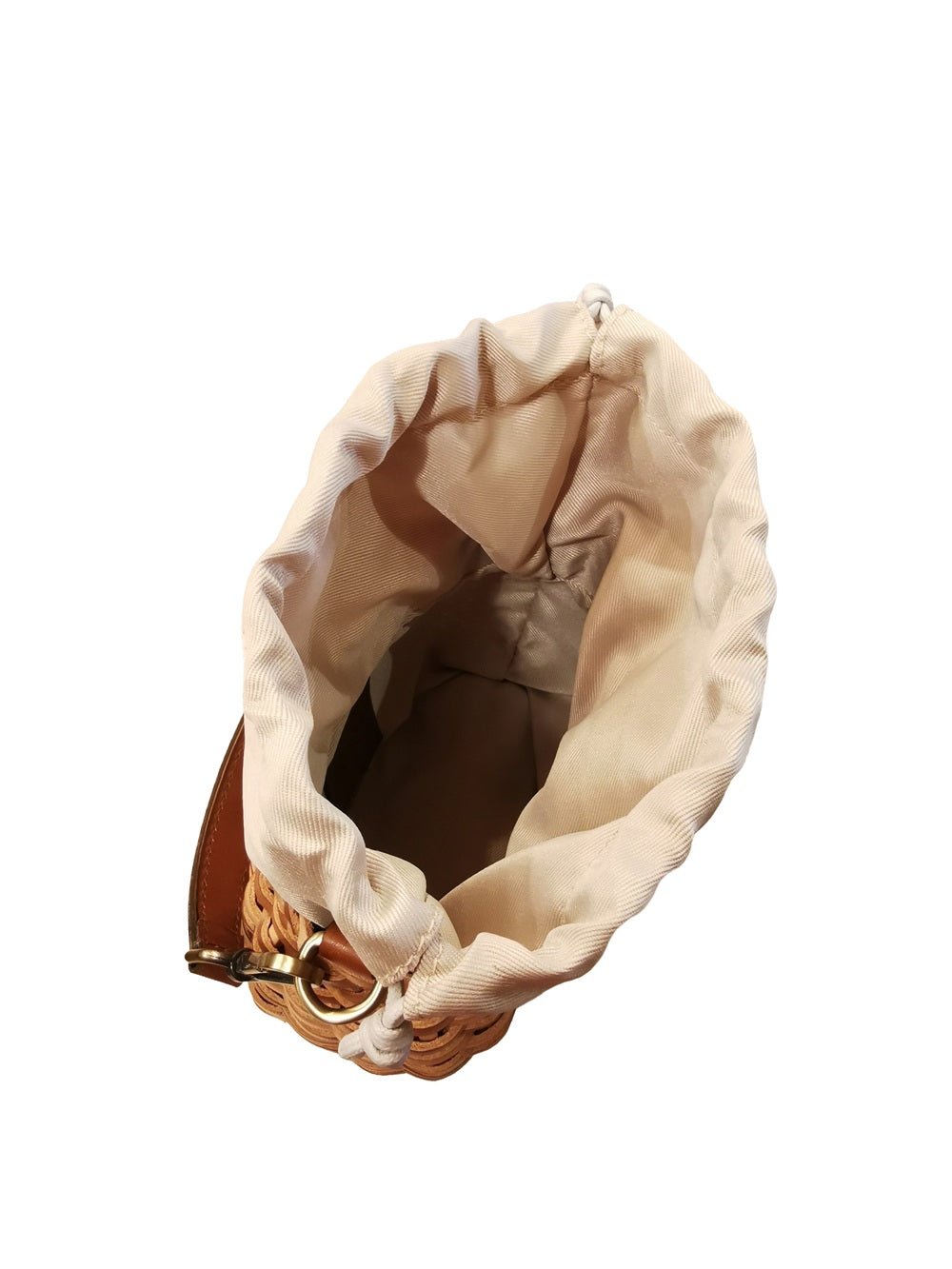 Borsa piccola in pelle intrecciata Bruno Rossi T1 Cuoio - Pelletteria Allegrini