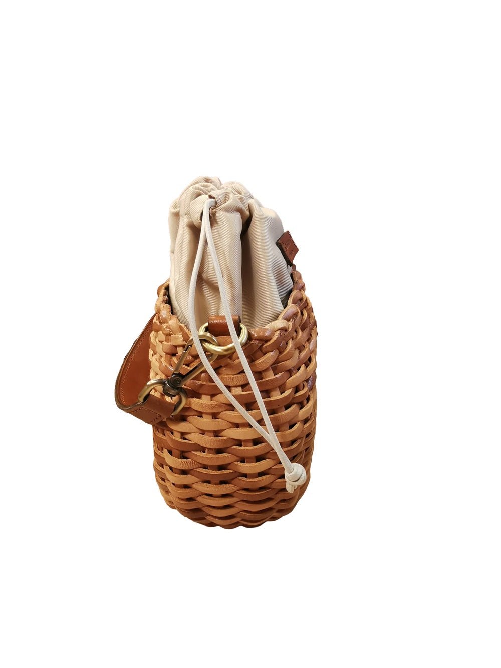 Borsa piccola in pelle intrecciata Bruno Rossi T1 Cuoio - Pelletteria Allegrini